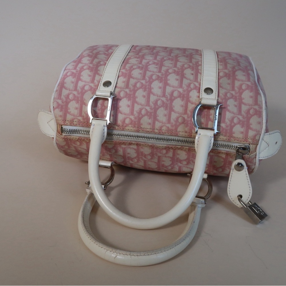 Dior Mini Boston Bag in Pink Trotter Monogram - Picture 12 of 15